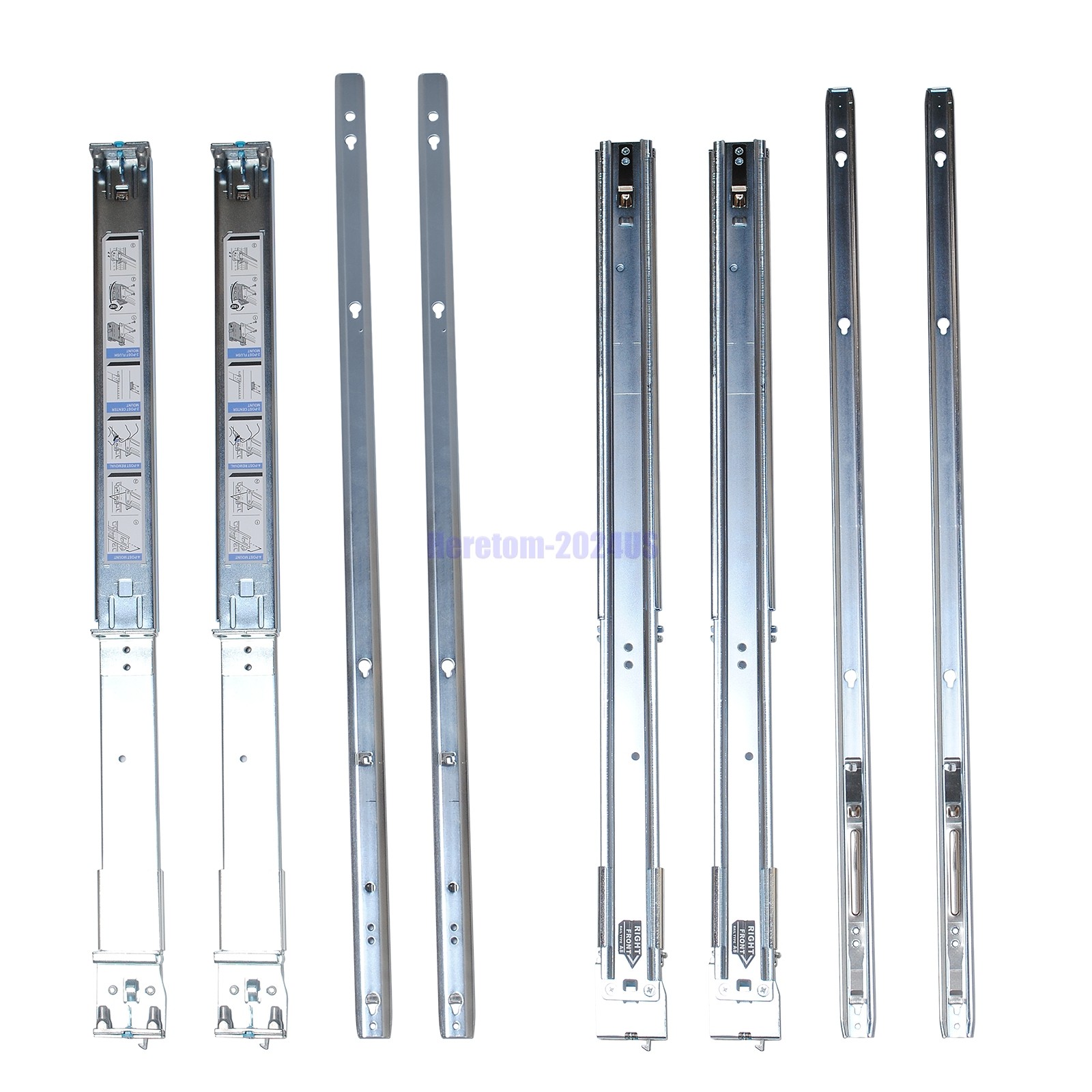 Dell PowerEdge R650 R660 R6625 R6515 R670 R470 1U Static Ready Rails Kit 0MF3D9