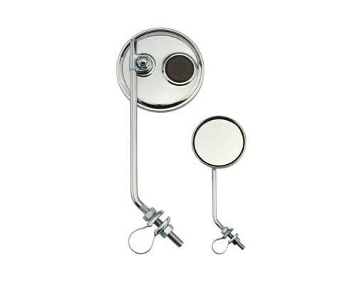 ONE Bike Round Mirror Chrome Black Reflectors. Bike parts,Bicycle parts.