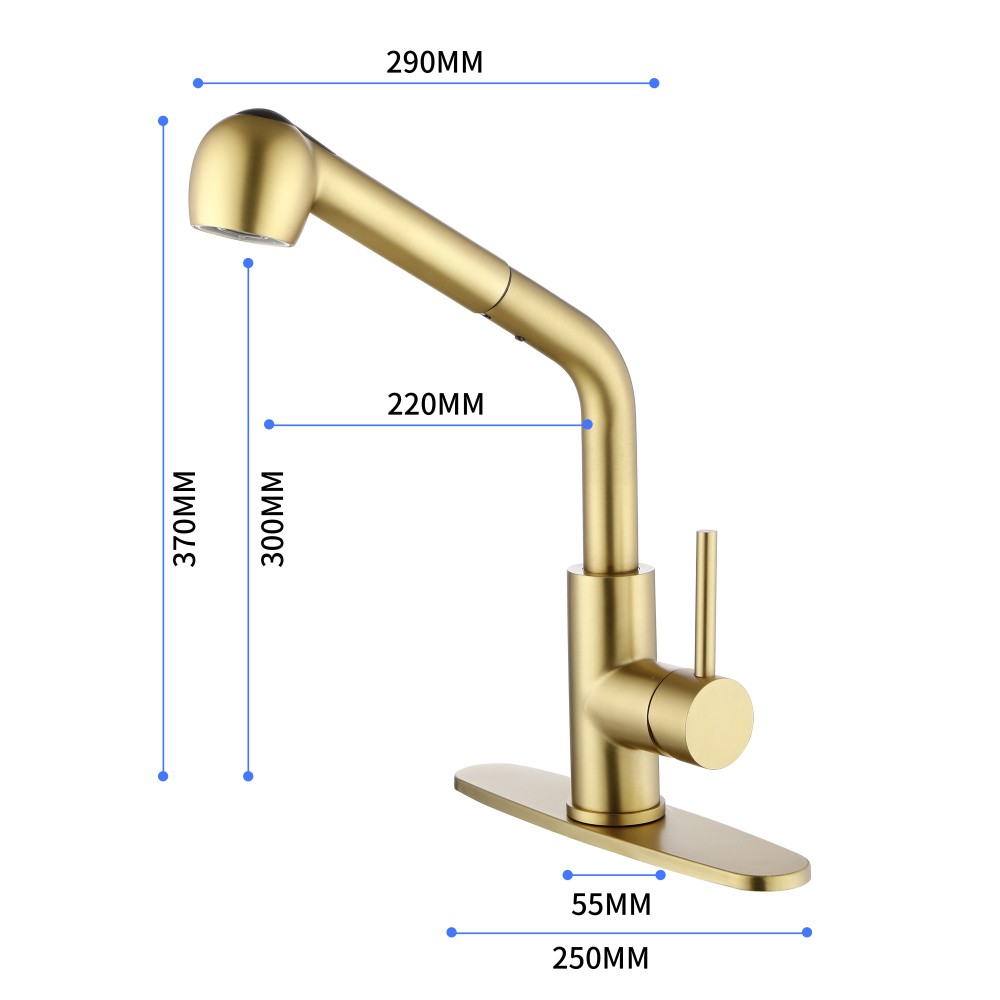 Single Handle Pull Out Utility Sink Faucet with Dual Spray Function Spot