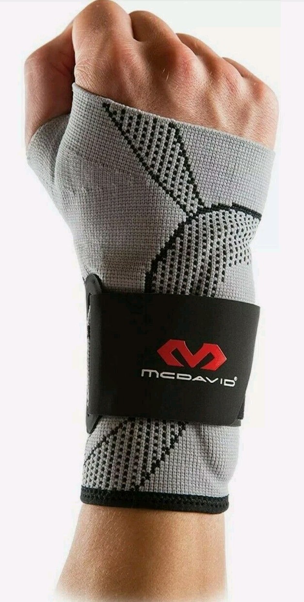 MCDAVID Wrist Brace Level 2 Recovery Sleeve Gel Buttresses & Straps L/XL Support