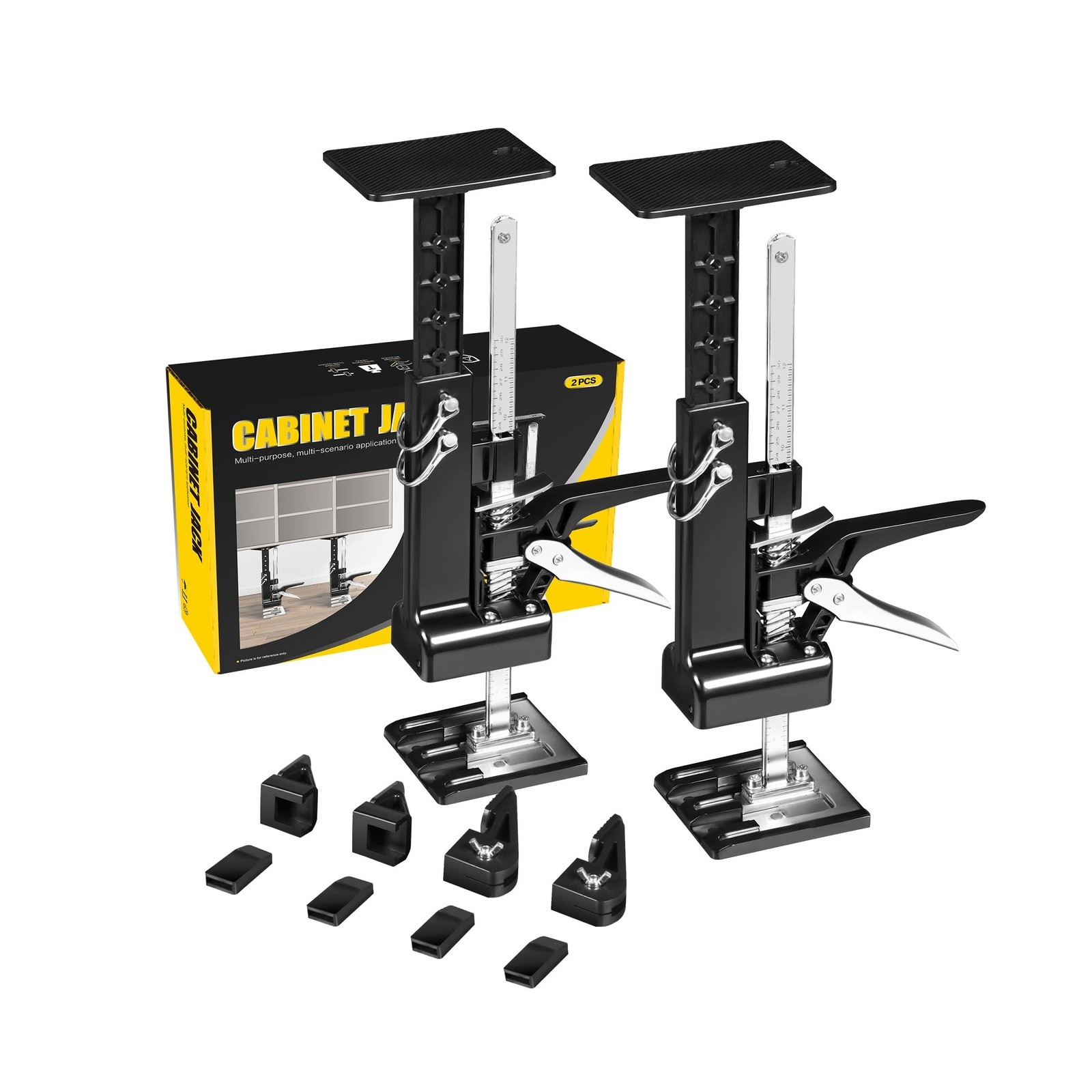 YELLOW JACKET Cabinet Jacks 2 Pack for Installing Cabinets, Labor Saving Arm ...