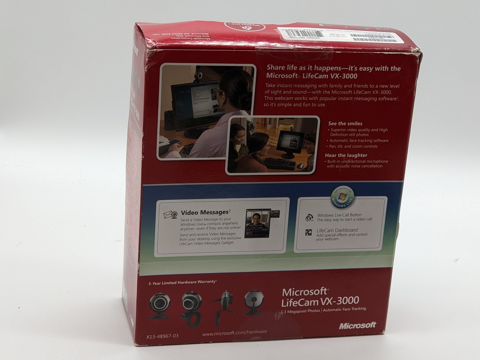 NEW Microsoft LifeCam VX-3000 Web Cam 1.3MEGAPIXEL - FREE SHIPPING