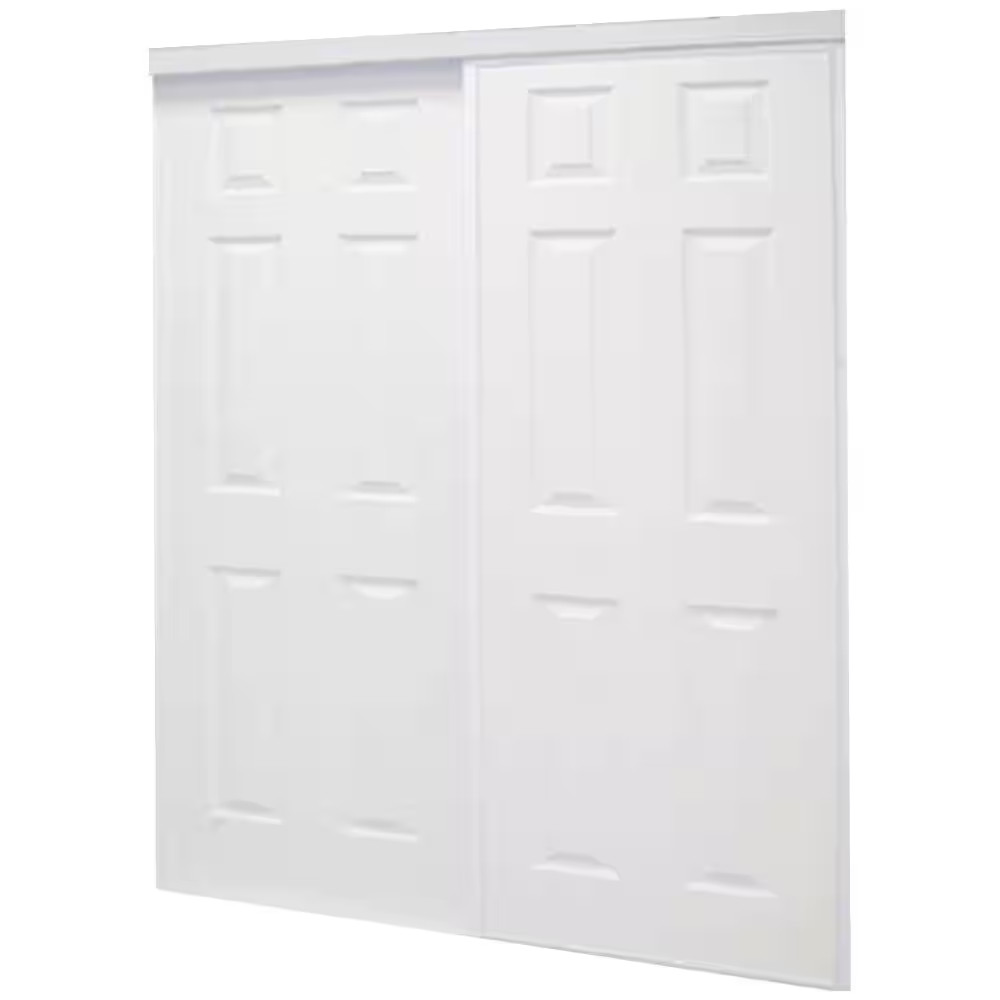 60 In. X 81 In. Colonial White Steel Prefinished Hardboard Panels Framed Interio