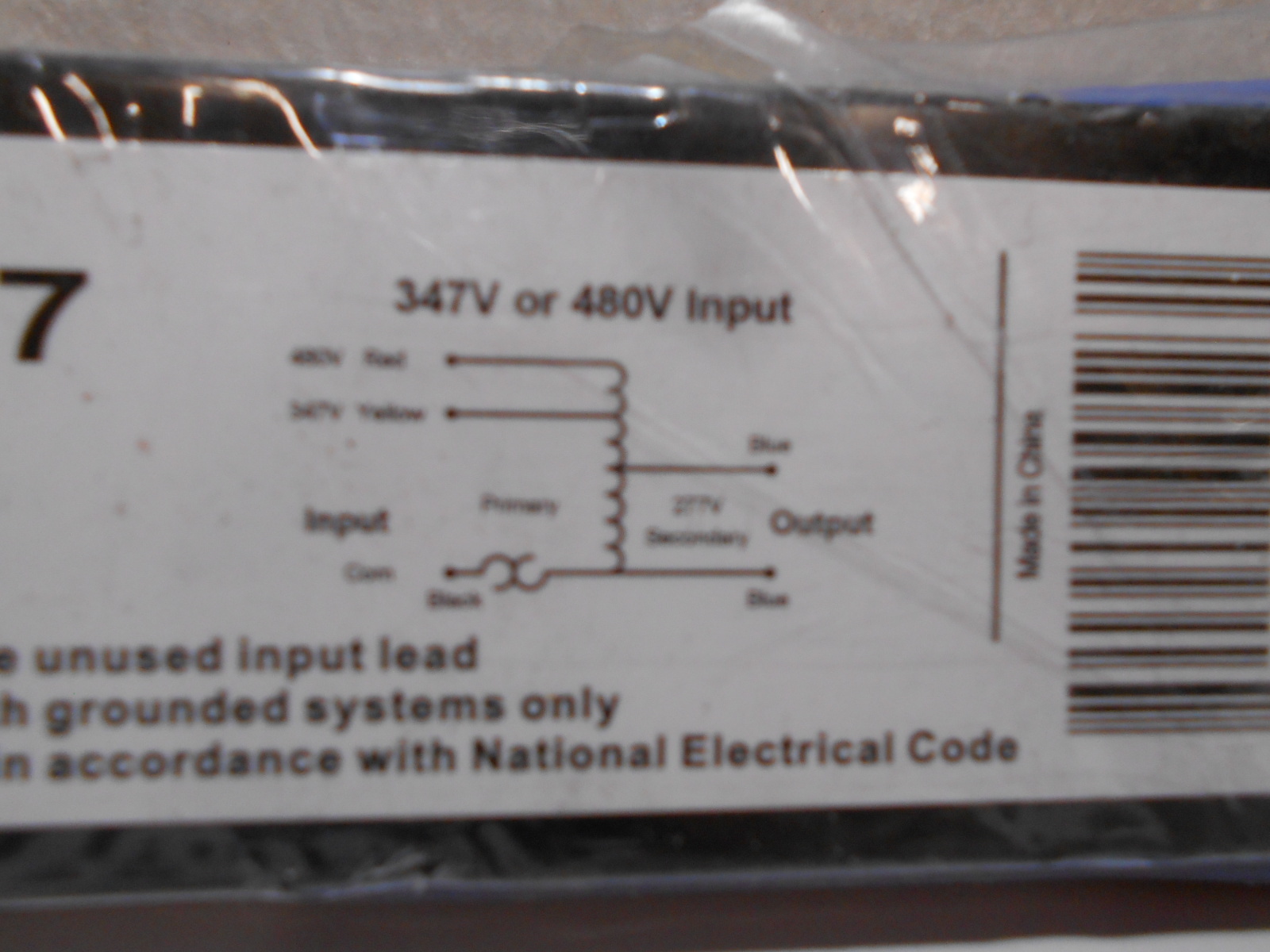 Keystone KTAT-375-480-277 480V- 277V Step Down Autotransformer 375W Max Wattage