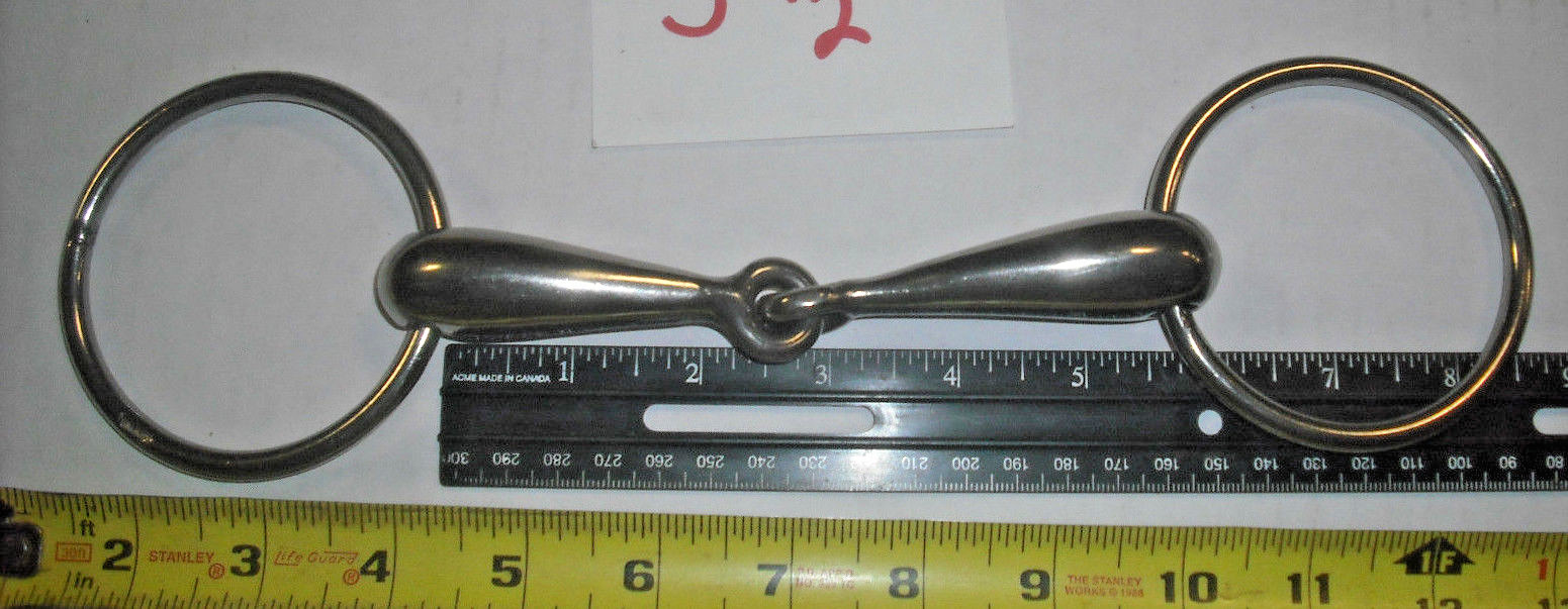 Hollow Mouth Loose Ring Snaffle Horse Bit Stainless Steel