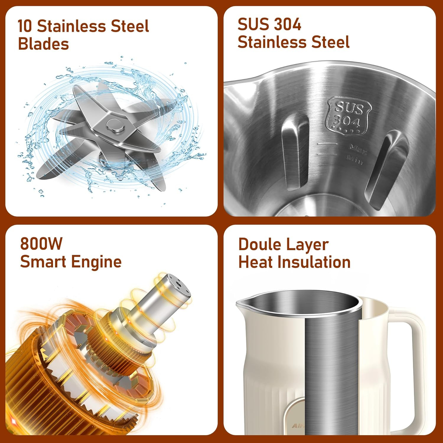 Nut Milk Maker, N2 Automatic Almond Milk Machine for Homemade Plant-Based Milk,