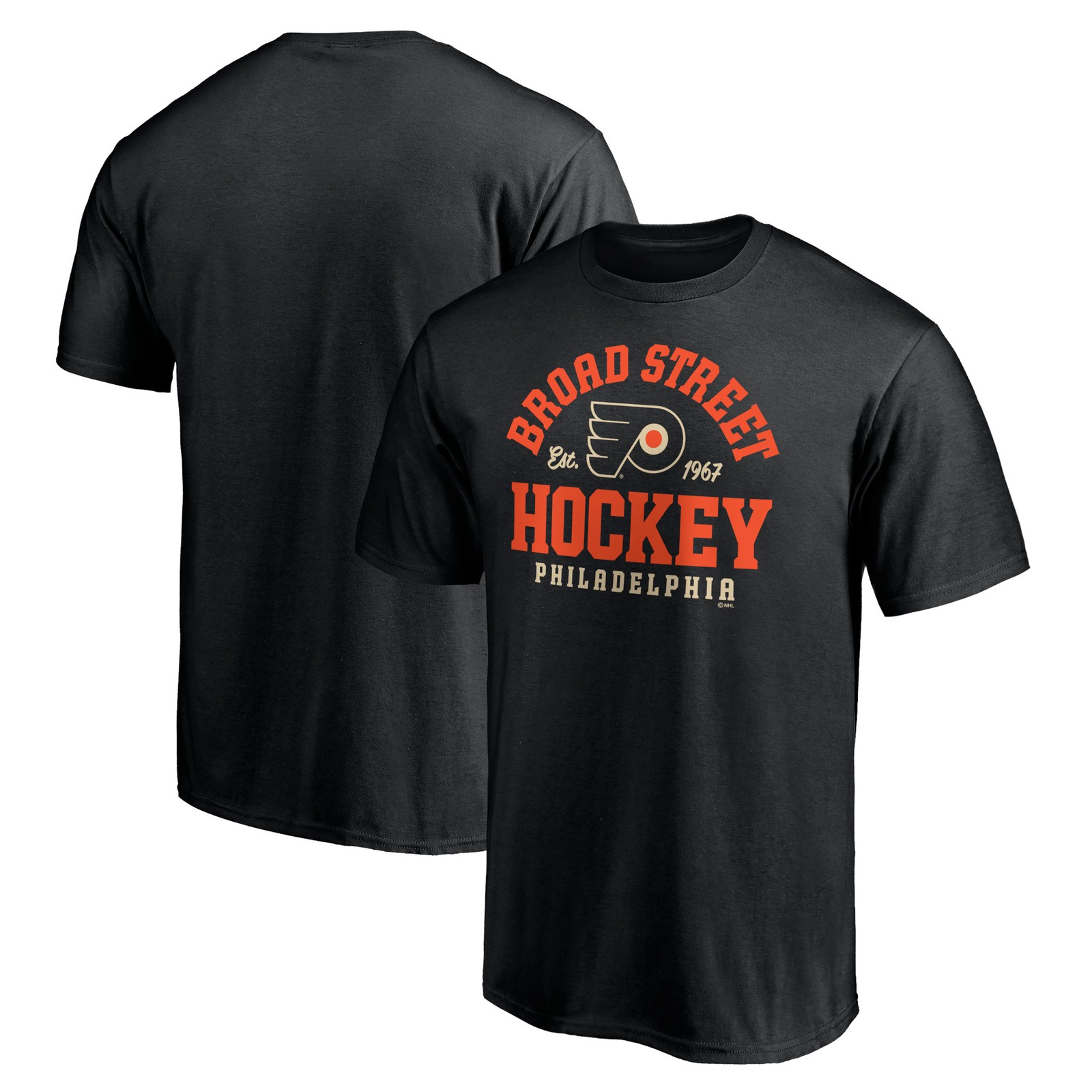 Men's  Black Philadelphia Flyers Hometown Collection Broad Street T-Shirt