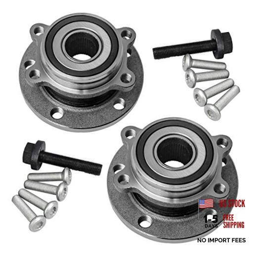 513253 x2 Front Wheel Bearing and Hub Assembly Compatible with Au-di 09-13