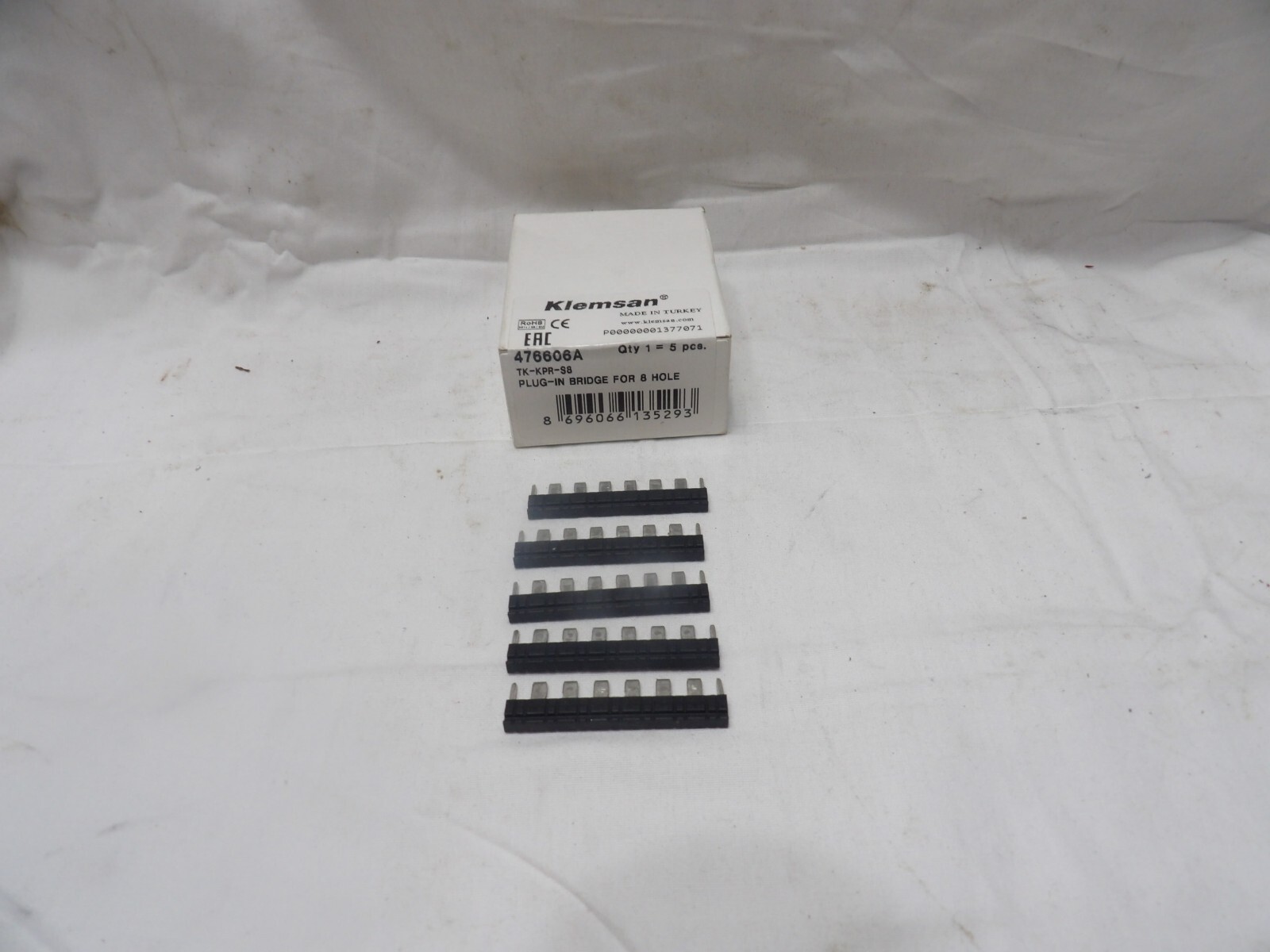 Klemsan 476606A TK-KPR-S8 Plug-In Bridge for 8 Hole (Box of 5)