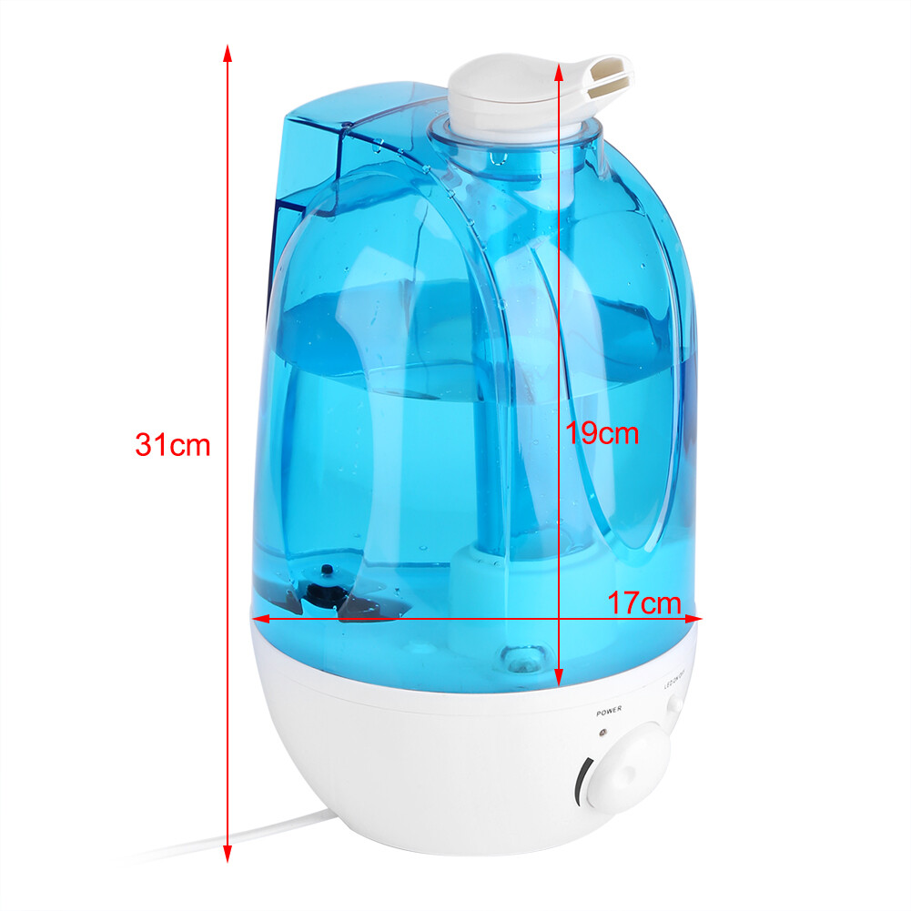 4L Ultrasonic Humidifier Diffuser LED Light Home Mist Maker Air Purifier