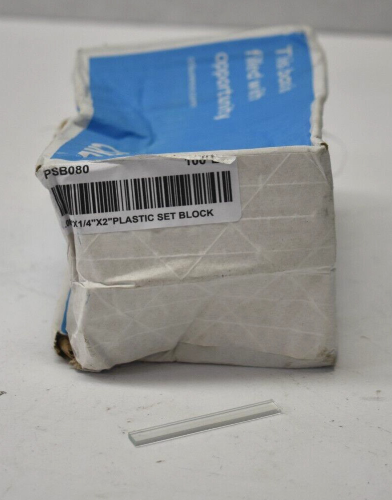 CRL Plastic Setting Blocks 100 Pack .080" x 1/4" x 2" PSB080 Genuine OEM