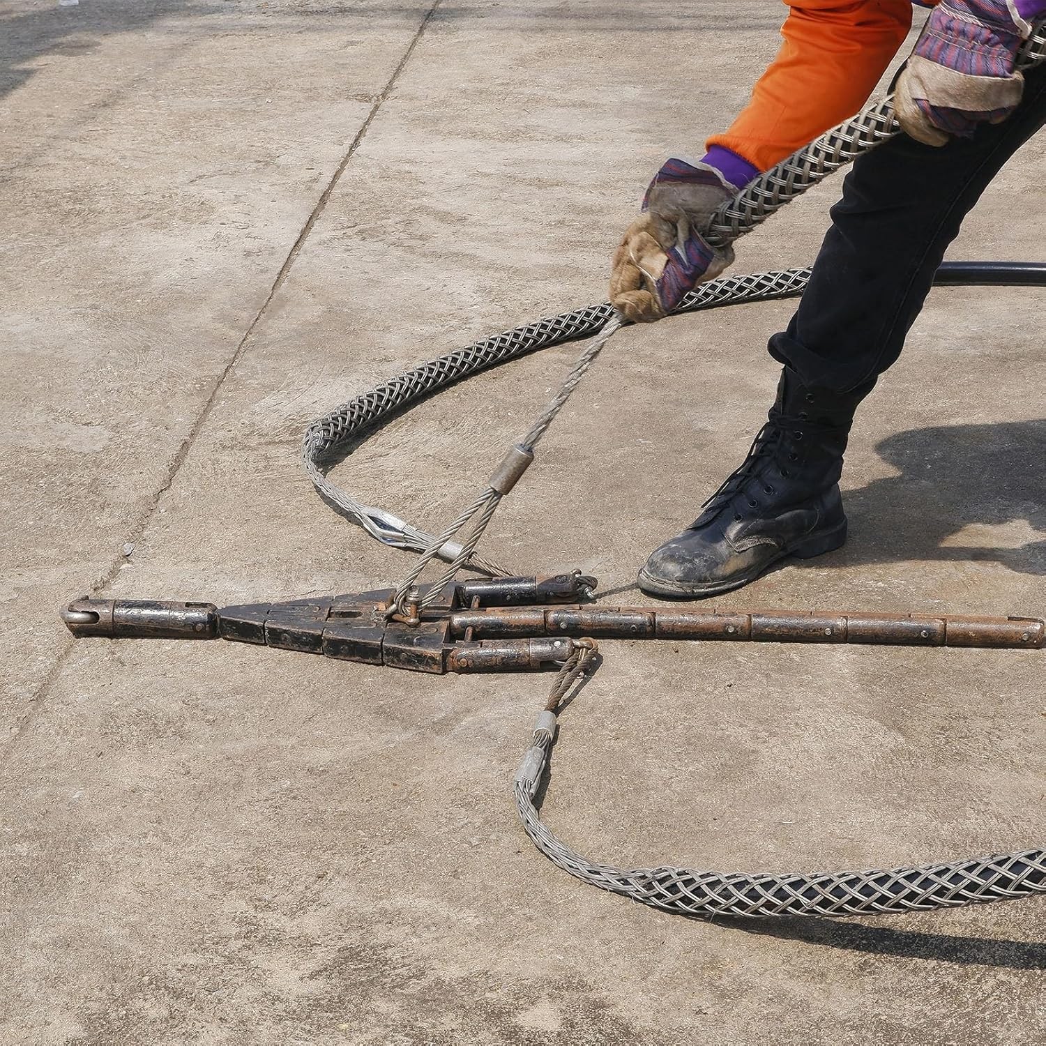 MECCANIXITY Cable Pulling Grip for 25-37mm Cable 90cm Wire Mesh Puller Socks Gri