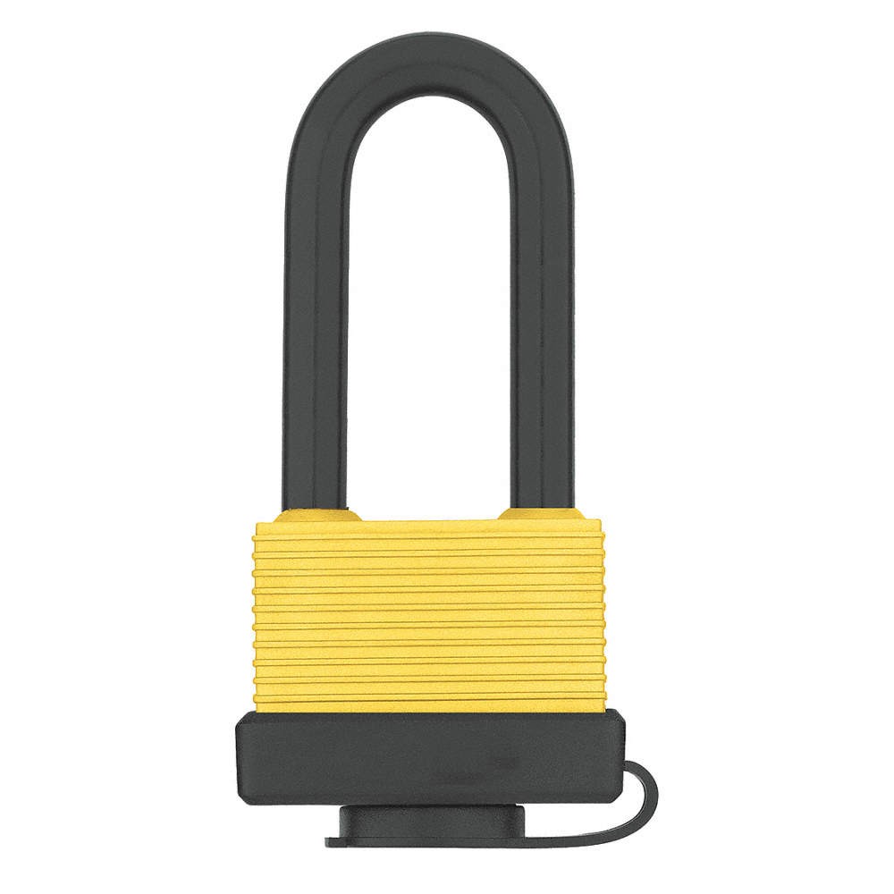 GRAINGER APPROVED 48JR01 Keyed Padlock, 7/8 in,Rectangle,Silver 48JR01