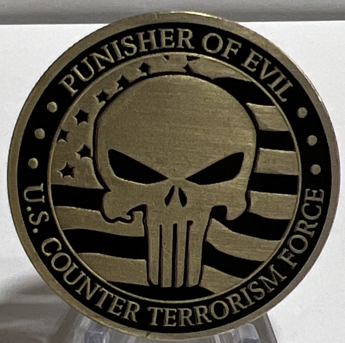 * The Punisher Of Evil Challenge Coin US Counter Terrorism Force Ezekiel 25:17