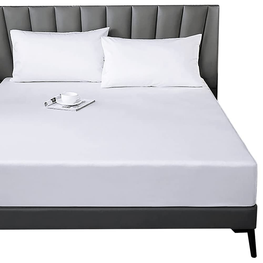 Cotton Fitted Sheet Full, 300 Thread Count Soft Breathable, 8-10" Deep Pocket...