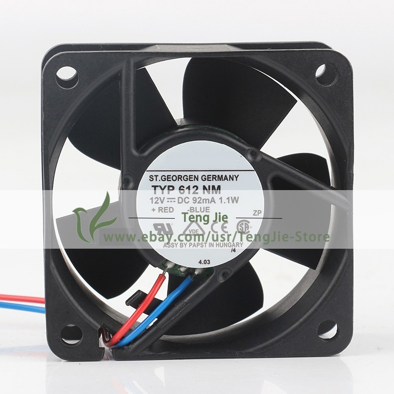 New TYP 612NM DC12V 92mA 1.1W 6025 60X60X25MM silent inverter Axial Cooling Fan