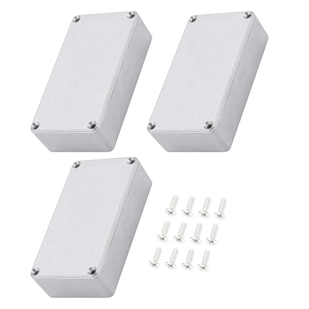 3PCS 125B/1590N1 Aluminum Guitar  Pedal Enclosure Metal Stomp Box Enclosure8311