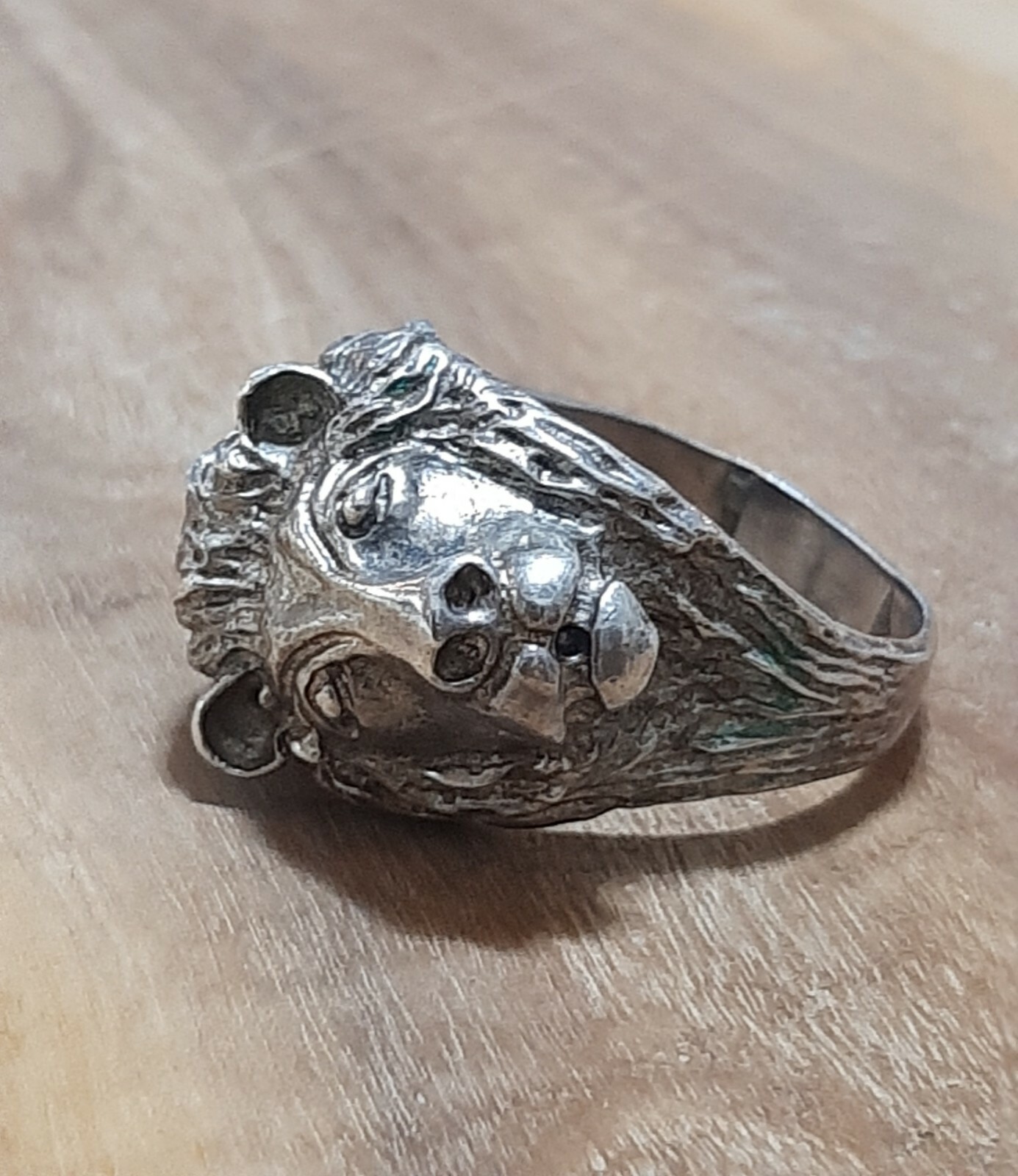 925 SILVER RING MAN SOLITAIRE SEAL LION