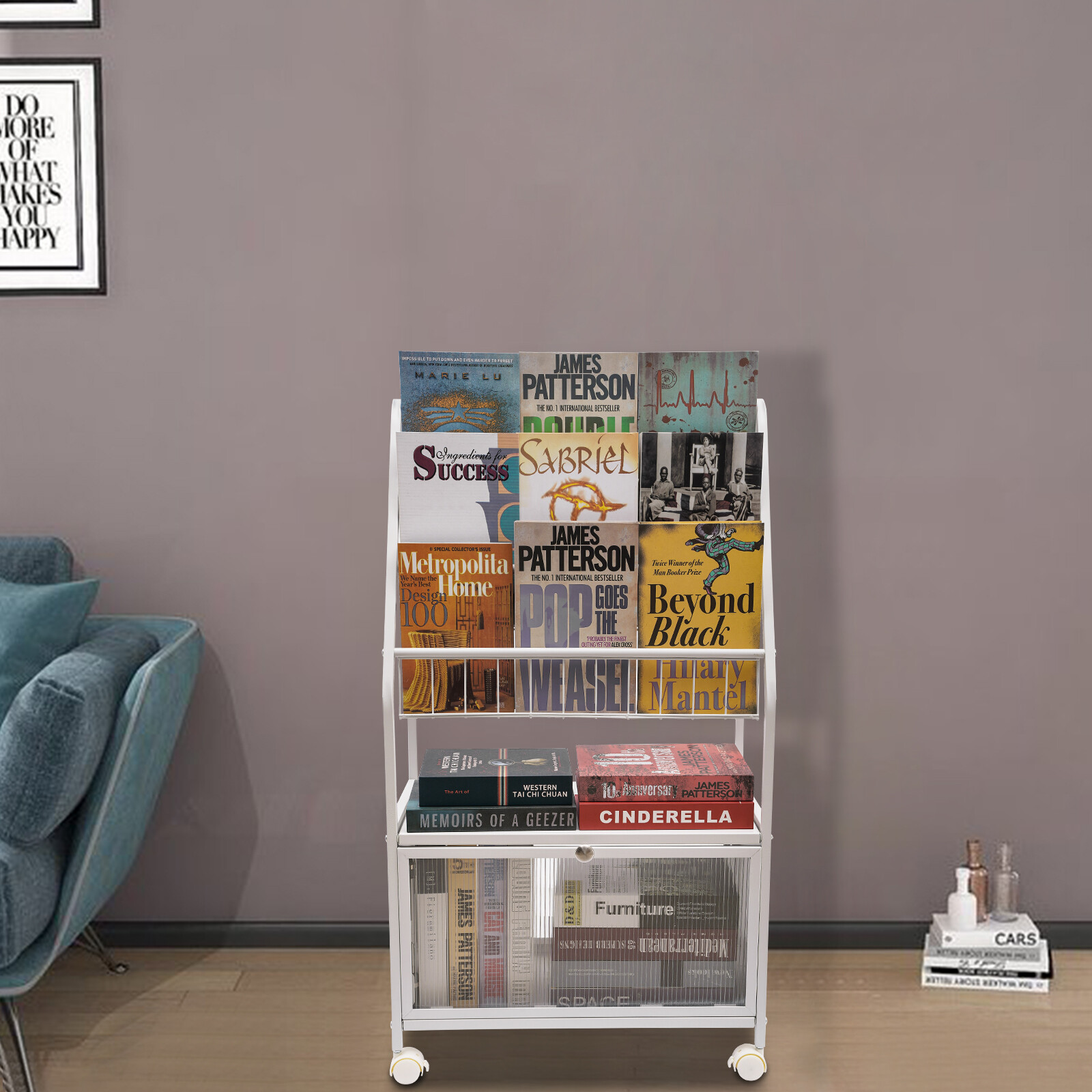 39 inch Bookcase Display Stand Book Toy Organizer Rack Children's Bookshelf