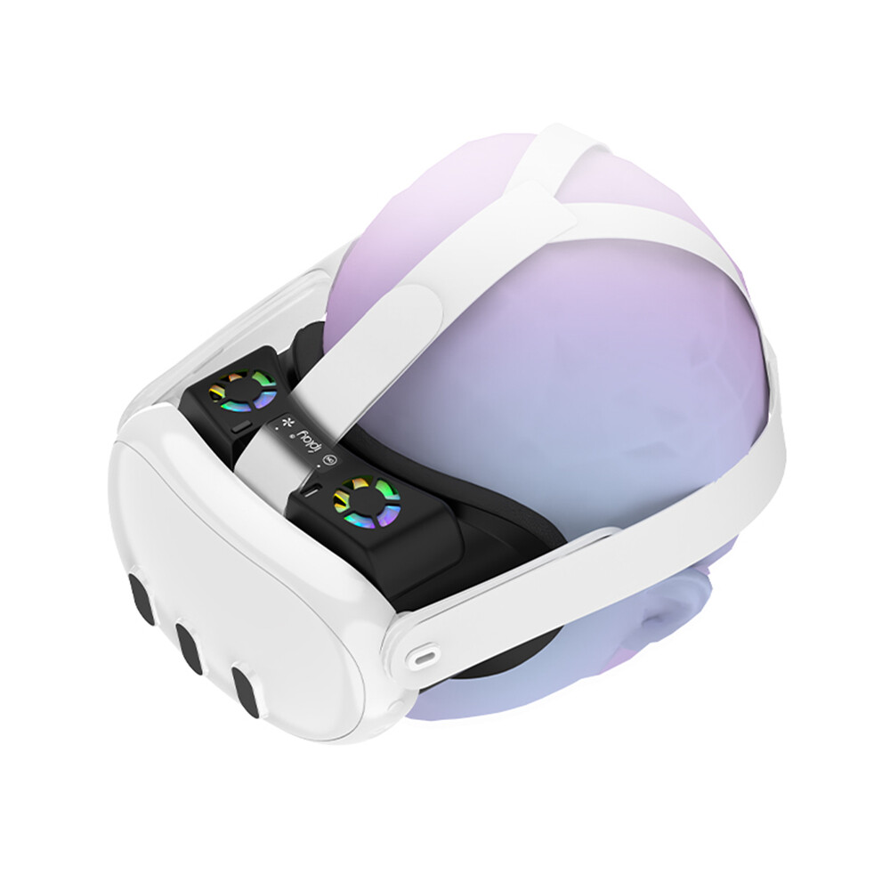 For Meta Quest 3 Air Circulation Face Cover With Cooling Fan and RGB light VR