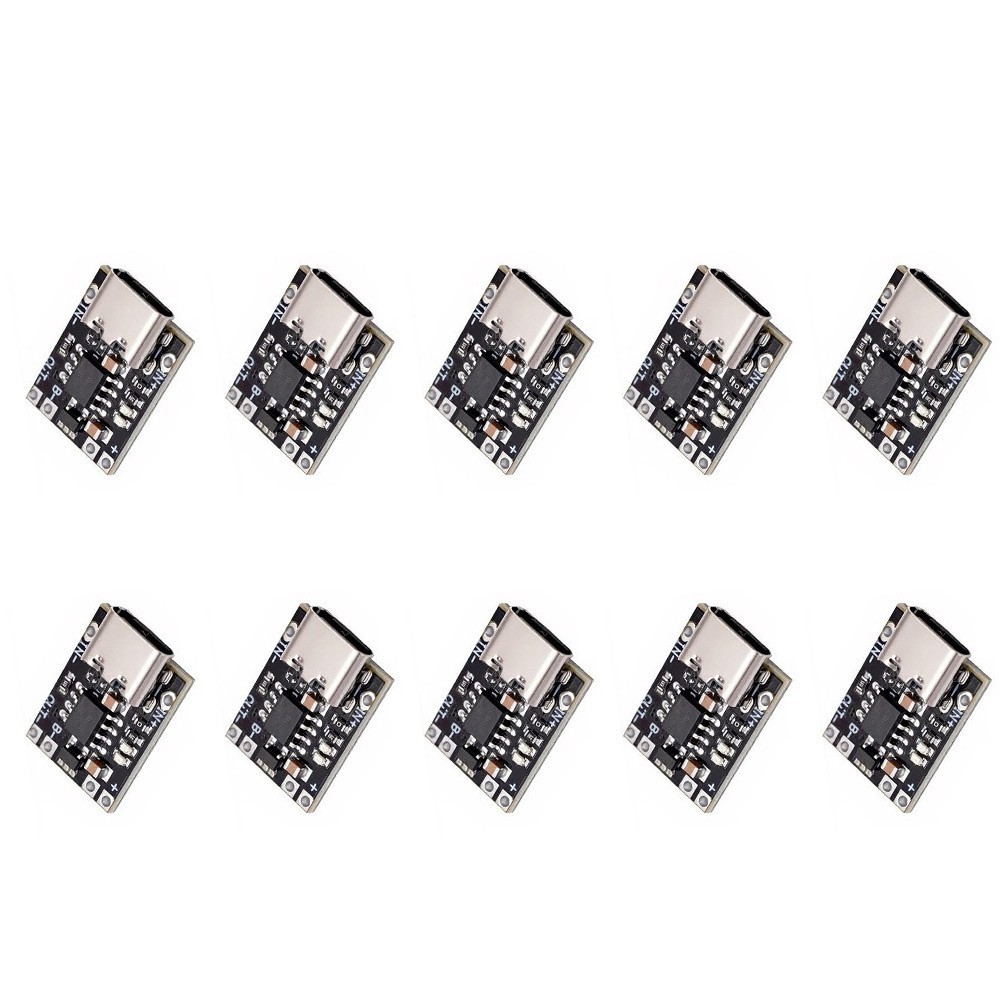 TP4057 USB-C 1A Lithium Battery Charging Board 10 pcs for DIY Projects