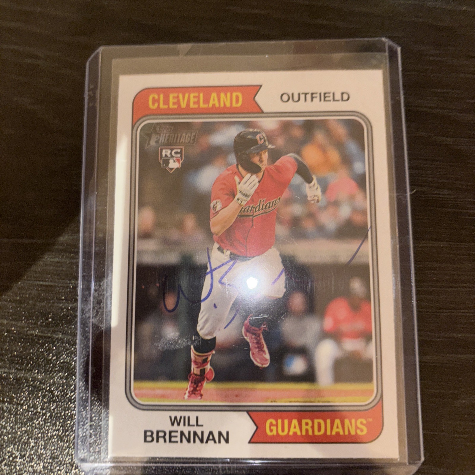 Will Brennan Signed 2023 Topps Heritage RC IP Auto Cleveland Guardians
