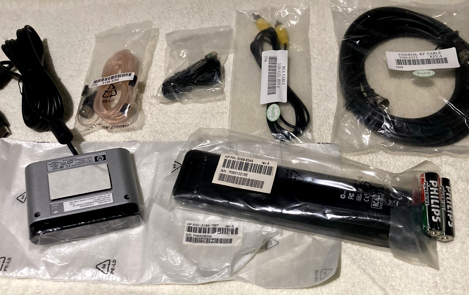 HP Media Center BUNDLE Remote Control Receiver + USB IR OVU400103/00 Wireless PC
