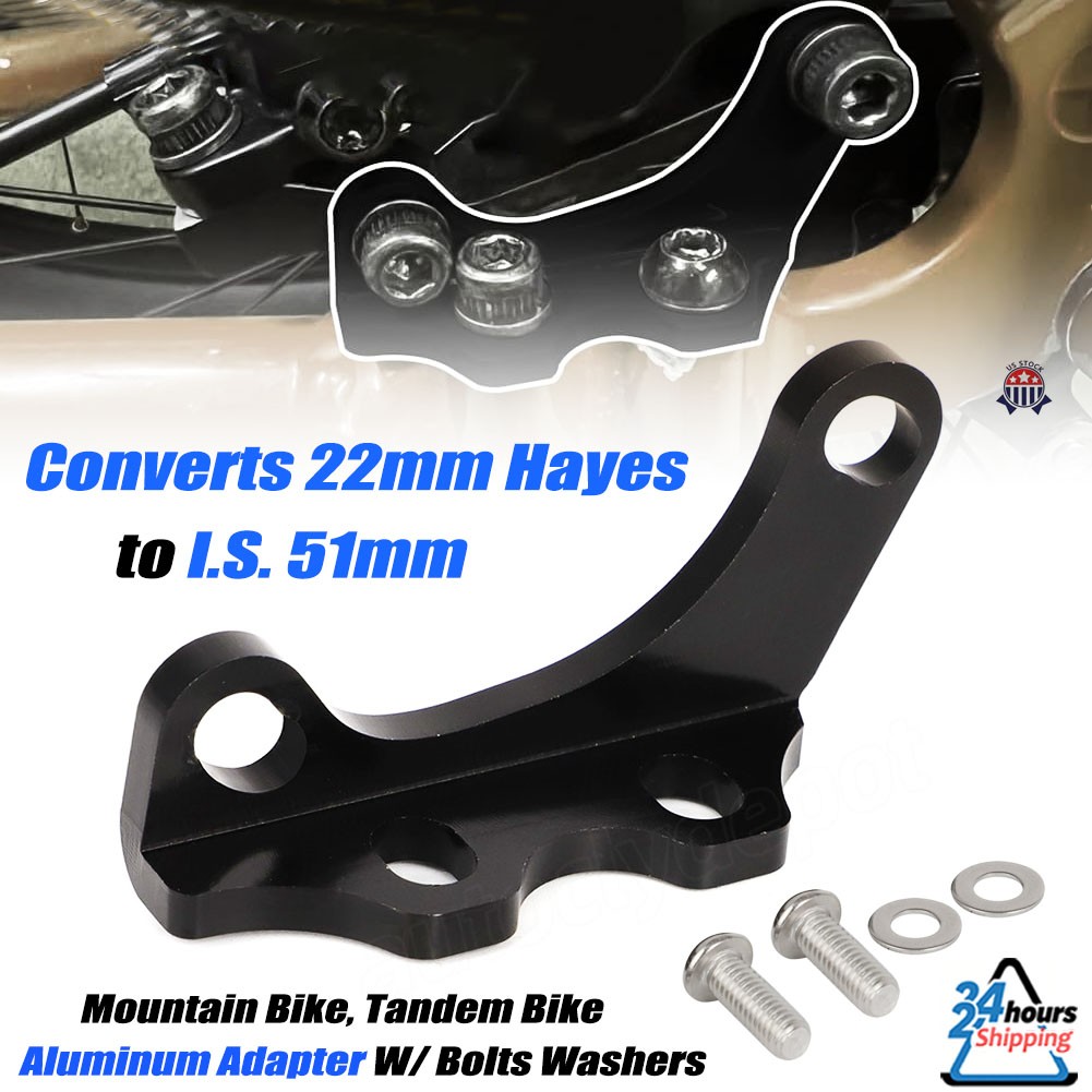 Disc Brake Frame Adapter Converter Kit Converts 22mm Hayes to I.S. 51mm Aluminum