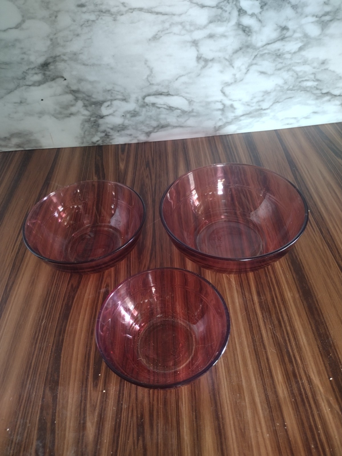 Social Studies Colored Glass Nesting Bowls set of 3