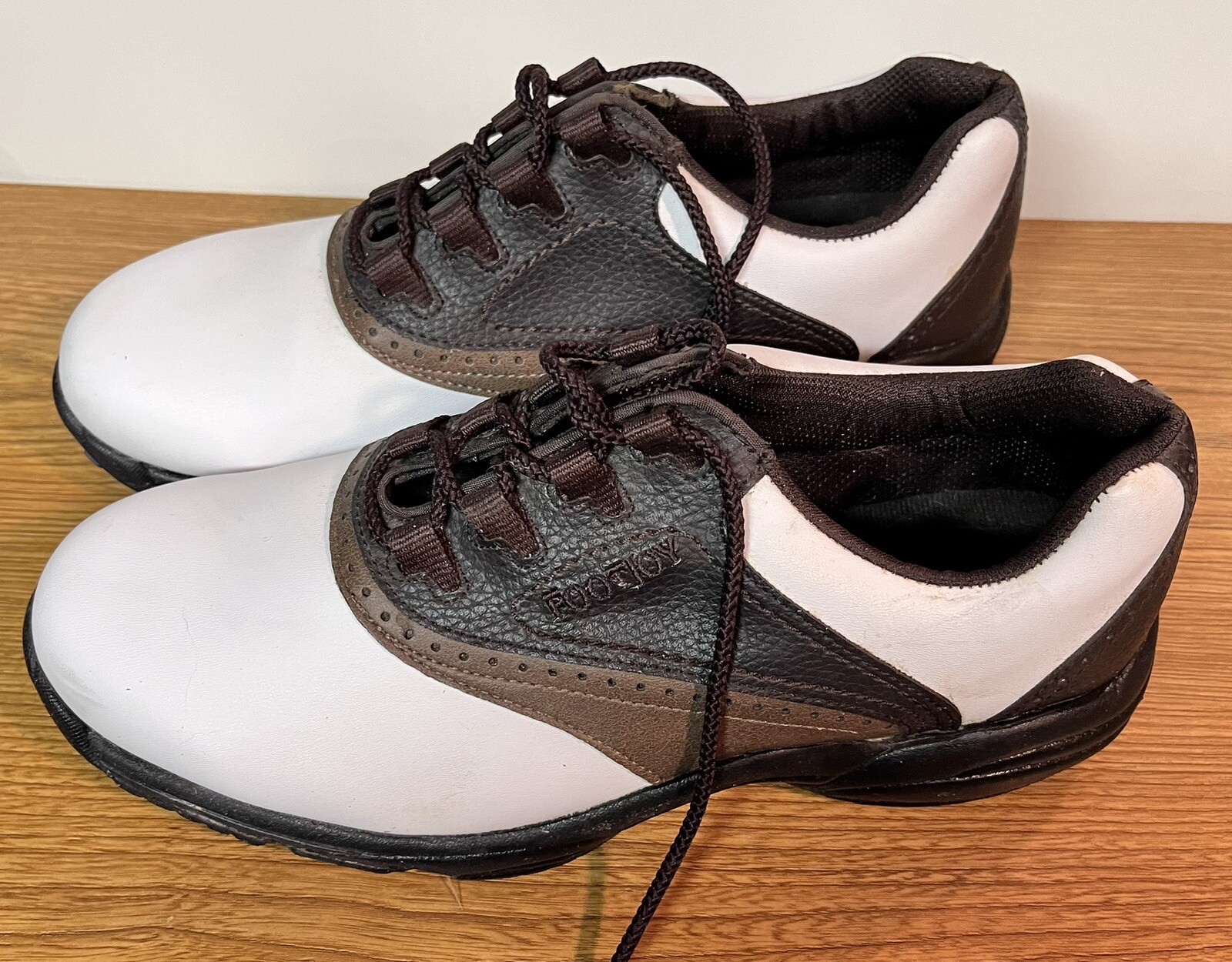 FootJoy GreenJoys Men Golf Shoes Saddle Brown White Men’s 9