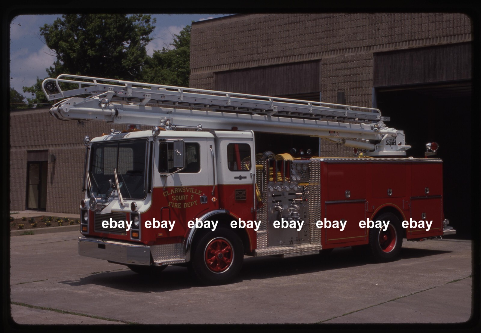 Clarksville TN SQ2 1987 Mack MC Ward 79 50' TSQ Fire Apparatus Slide