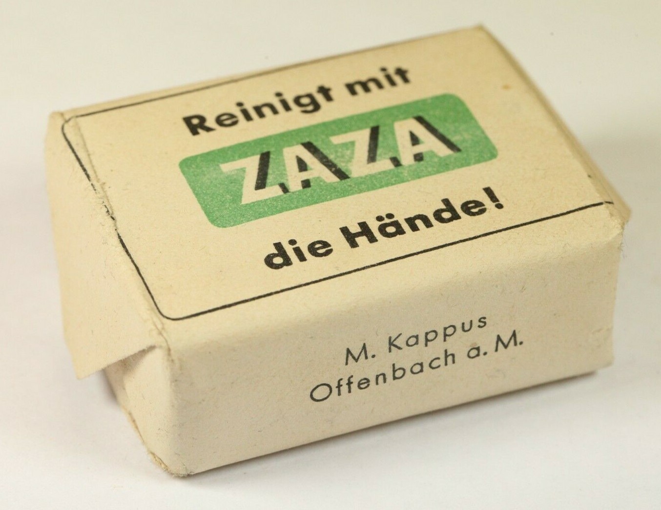 ORIGINAL WWII German Wehrmacht ZAZA Brand Chalk Soap, 1942 Dated Kurland find