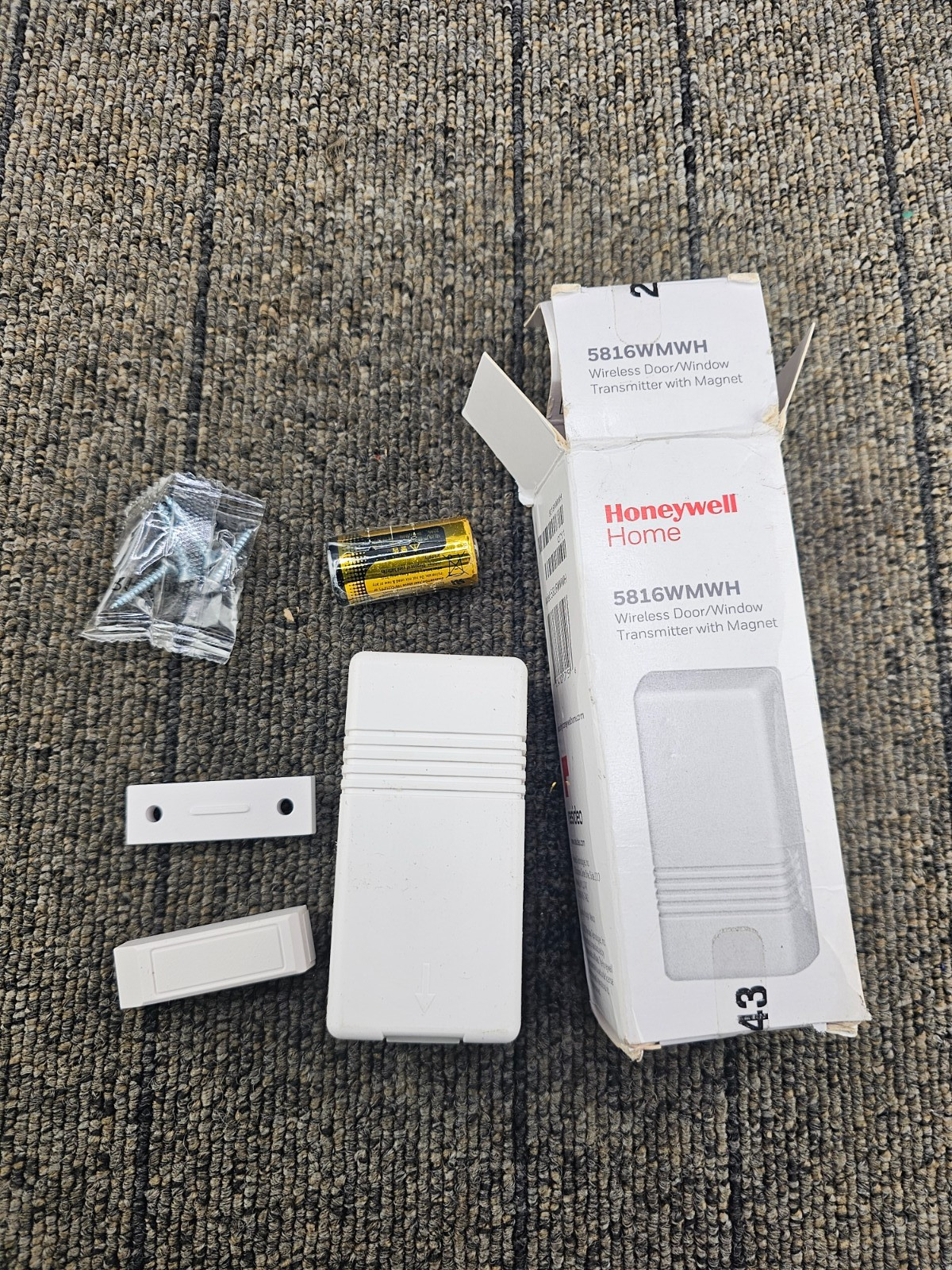 HONEYWELL 5816WMWH: 2-Zone White Wireless Door & Window Transmitter 200ft Range