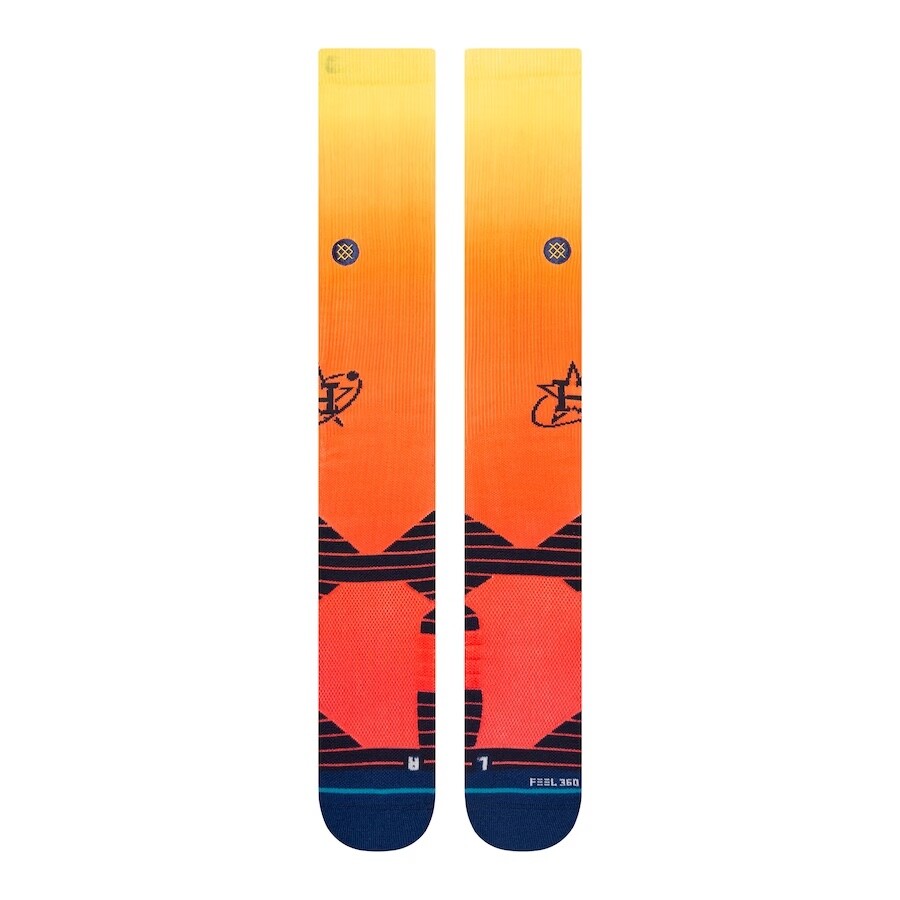 Stance Houston Astros Baseball Socks Mens L MLB Official On Field OTC Orange