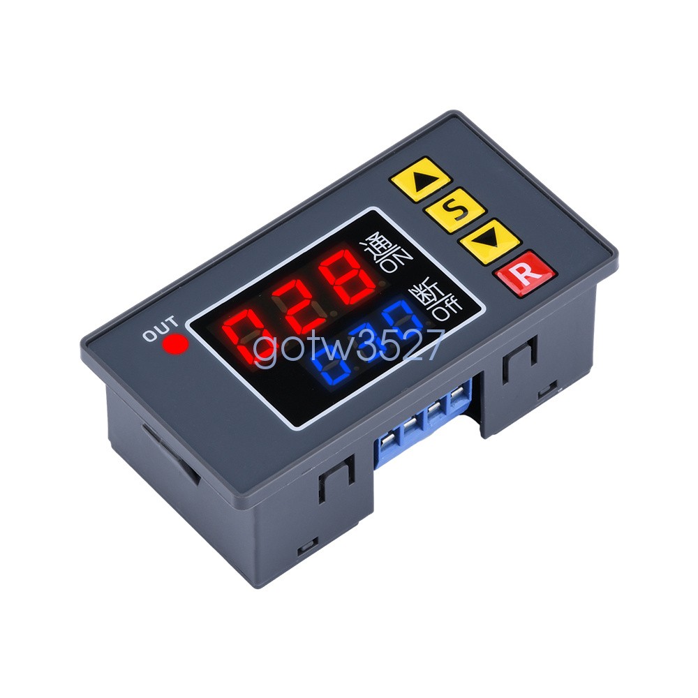 AC 110-220V LED Dual Display Cycle Timing Delay Relay Switch Module 0-999 Hours