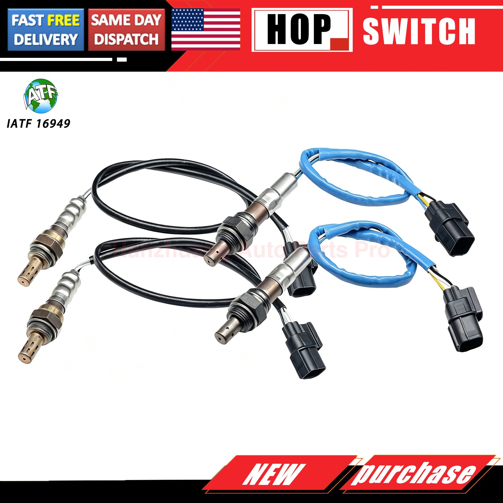 4PCS Up&Down Oxygen O2 Sensor For Honda Pilot 2009-2015 & Odyssey 2011-2013 3.5L