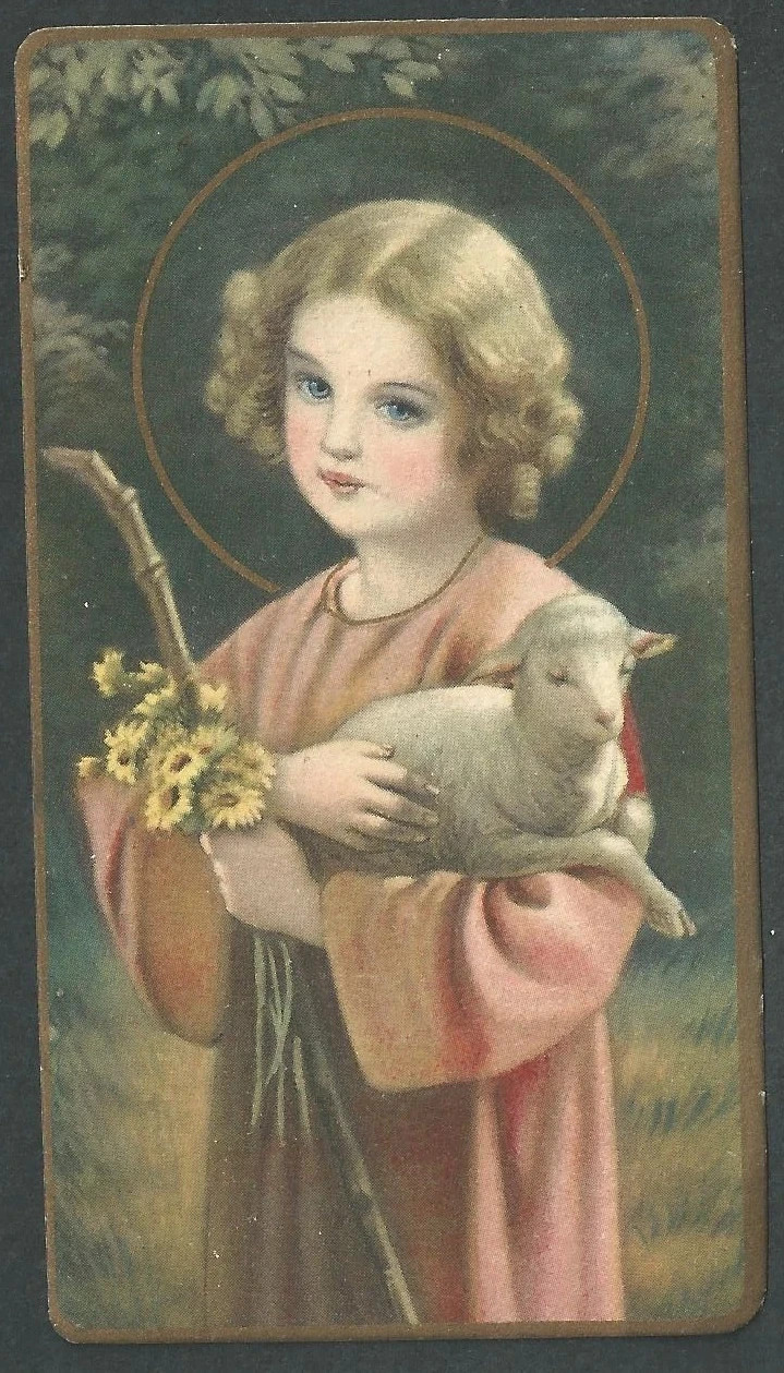 Holy card antique de Jesus Niño santino image pieuses estampa