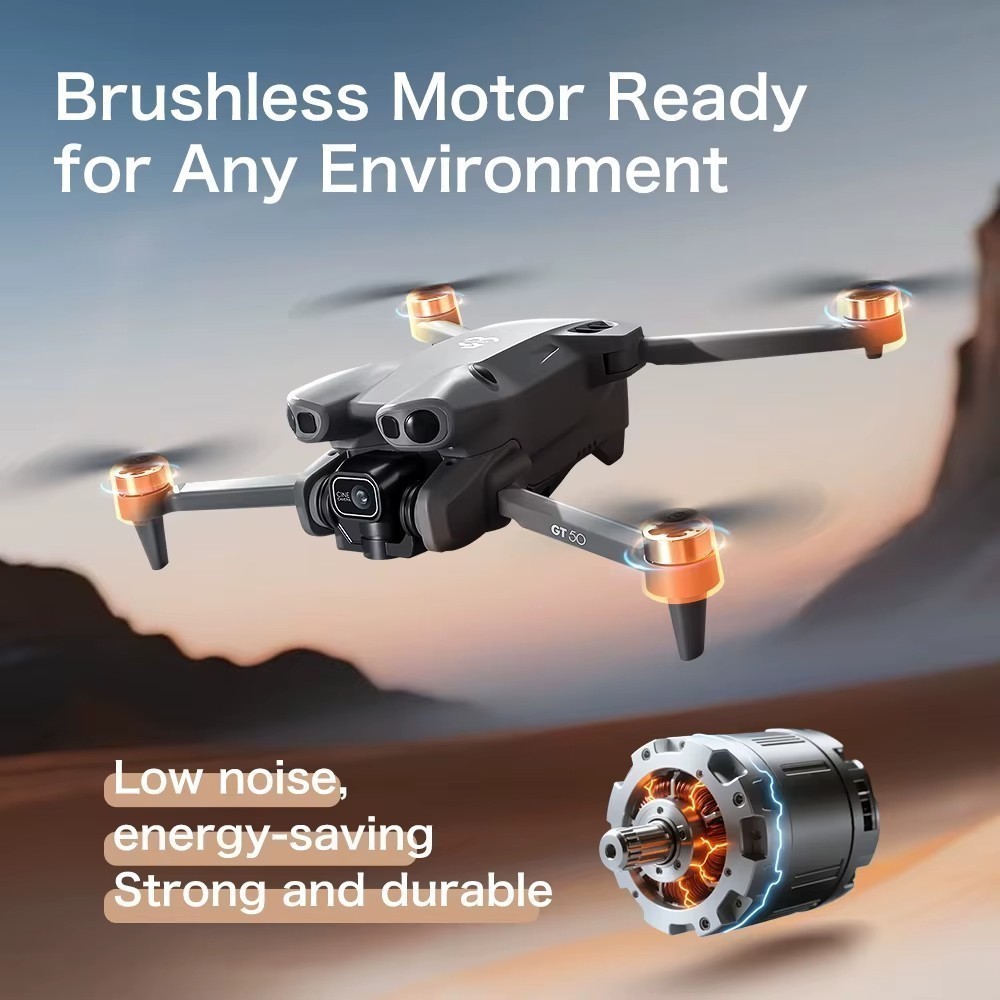 GT50 Brushless Drone 8K Dual Camera 4.3" Screen Obstacle Avoidance RC Quadcopter