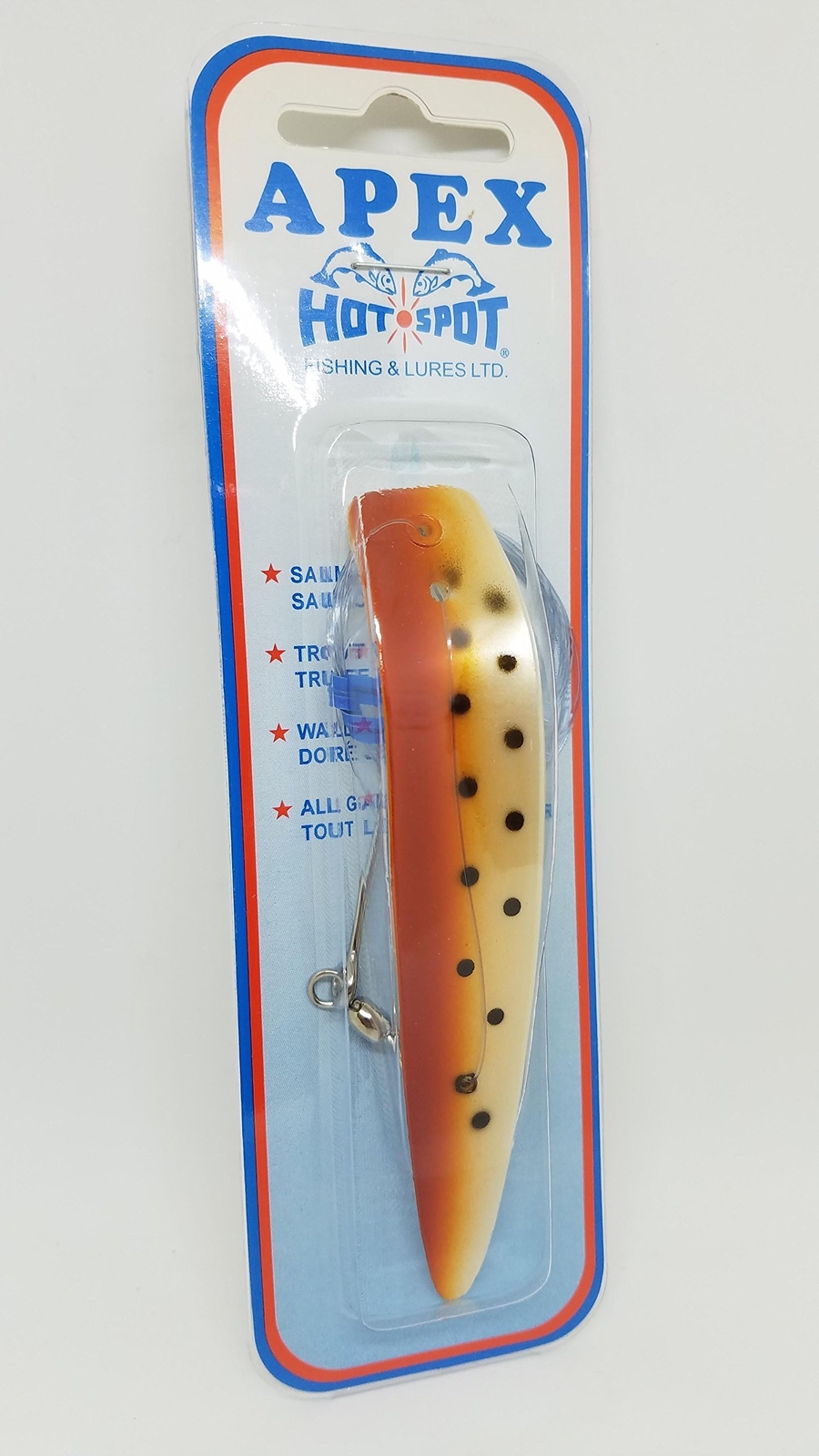 Hot Spot Apex Fishing Lure 4.5 in Brown Trout Salmon Freshwater Saltwater