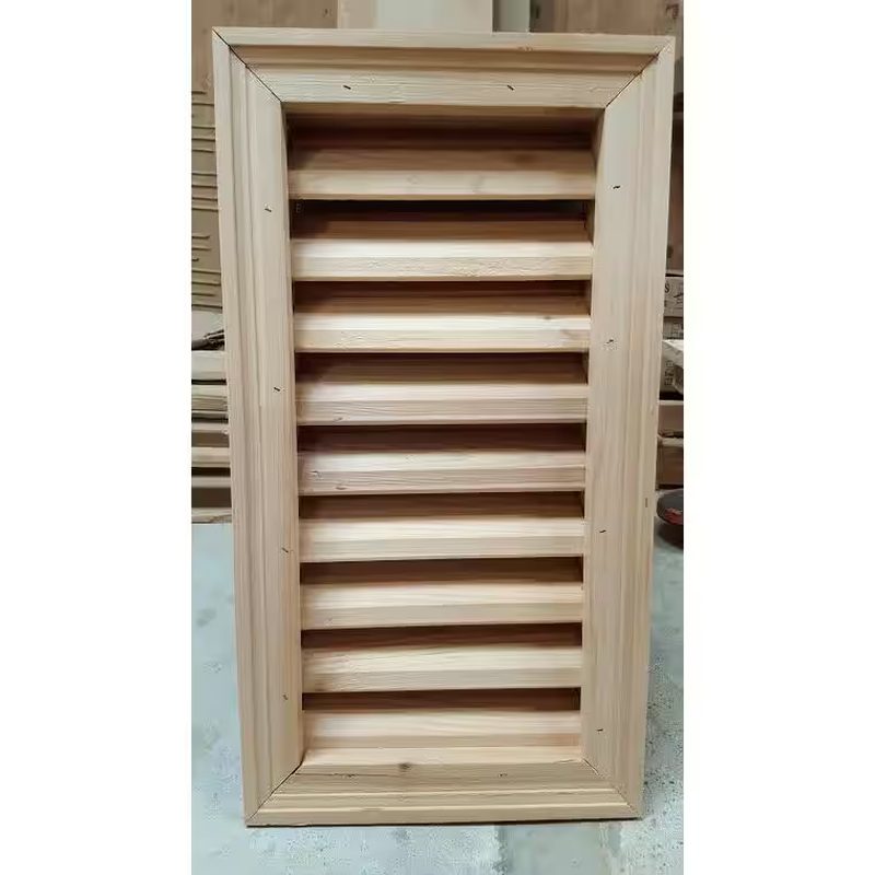 Wood Rectangular Louver Vent Gable Attic Siding Ventilation 16 X 24 in. Cedar