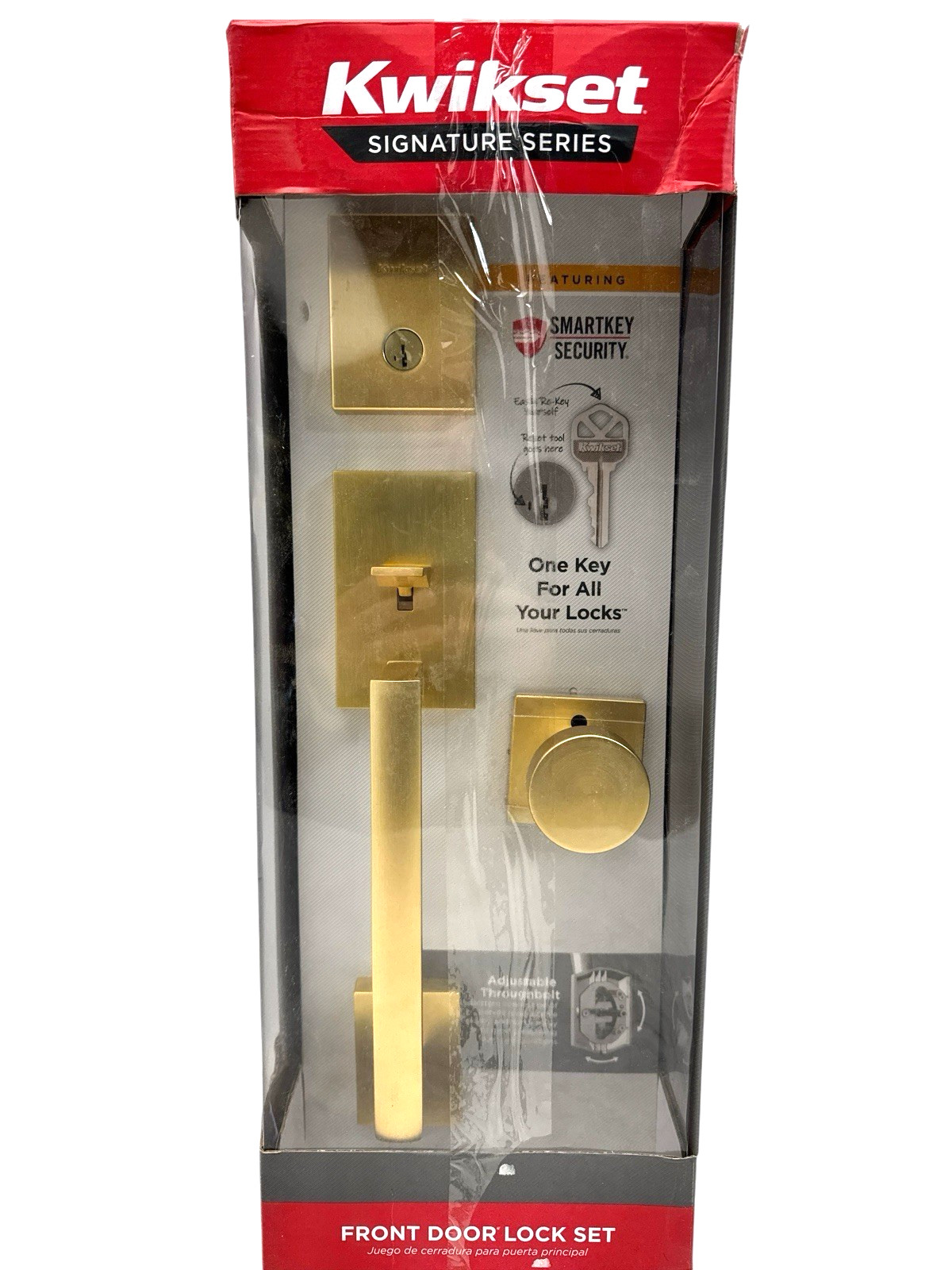 Kwikset San Clemente Entry Door Handleset Lock w/Pismo Door Knob  98180-053 (OB)