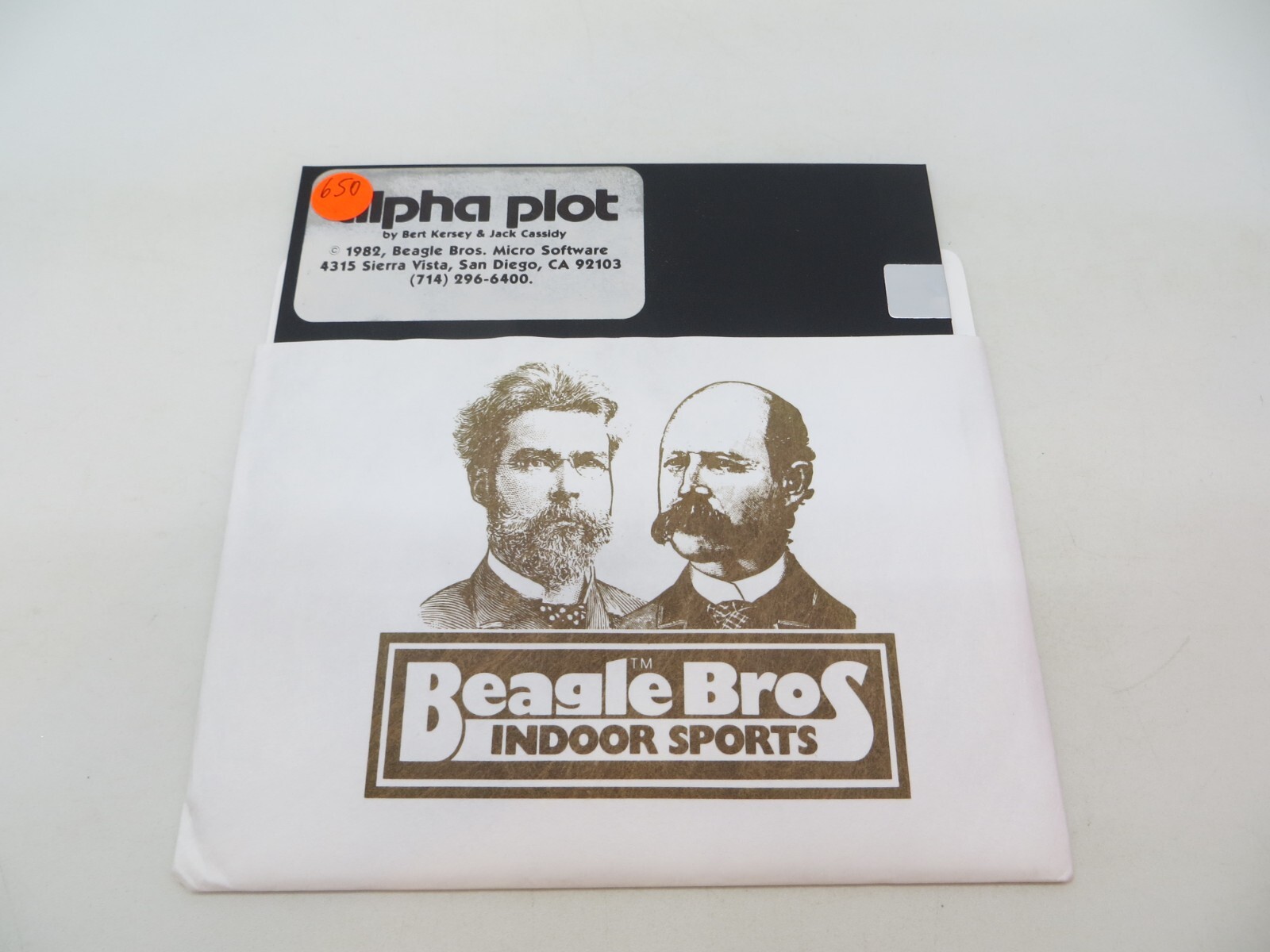 1982 APPLE COMPUTER Software 5.25" Floppy Disk ALPHA PLOT Beagle Bros