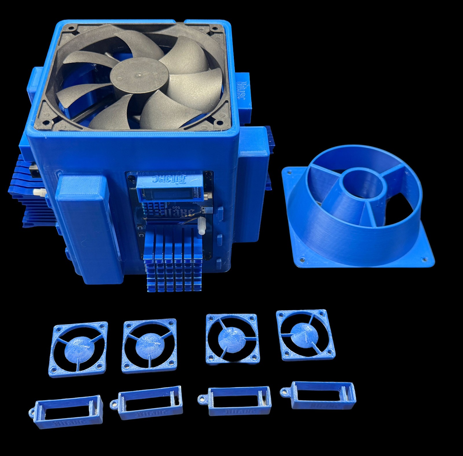 White 4-Bitaxe Gamma Cooling Tower with 120mm Top Fan - Great for Overclocking