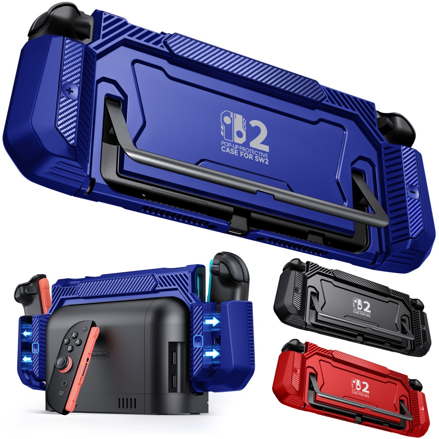 Switch 2 Protective Case with Ergonomic Grip,Hard PC Shell for Switch 2 Joy-con