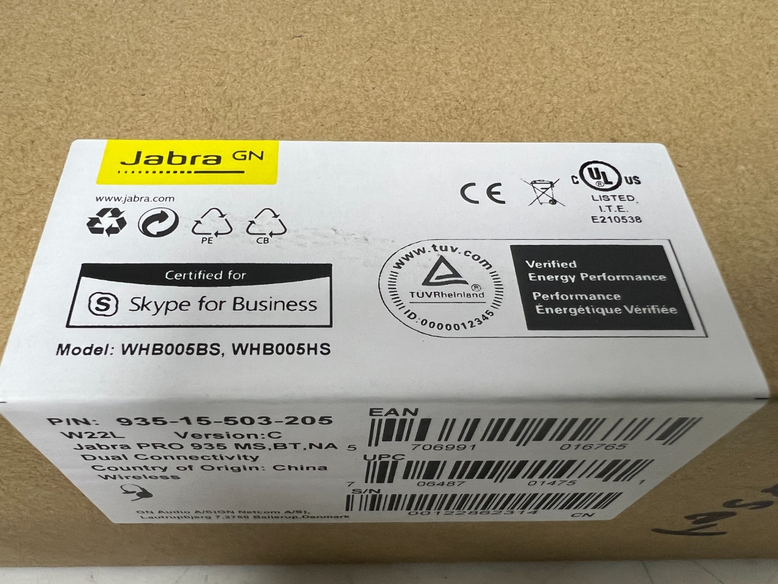 👀 NEW JABRA PRO 935 DUAL CONNECTIVITY WIRELESS HEADSET 935-15-503-205