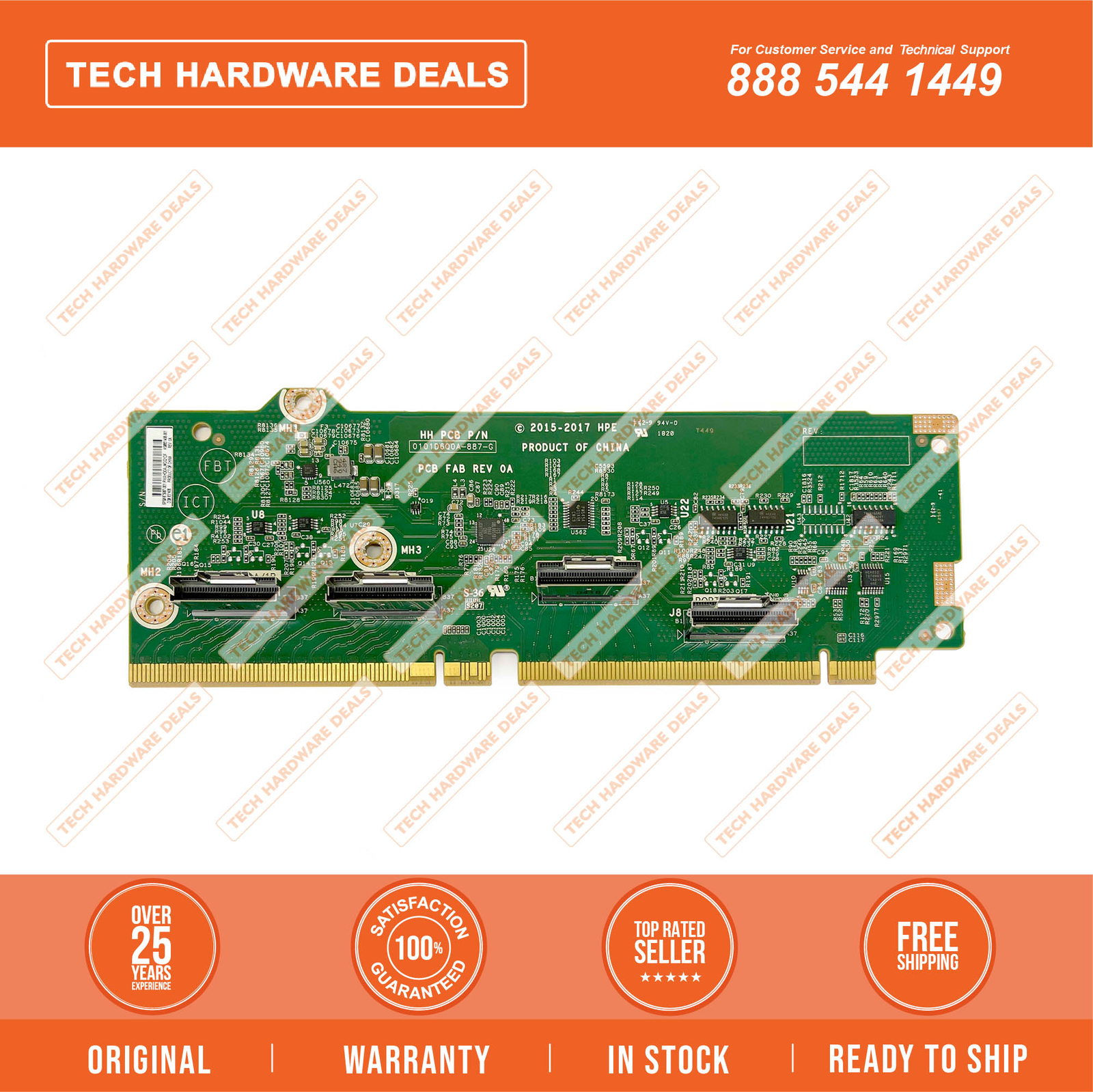 851408-001  NEW BULK HPE PCI riser Quad Slim SAS Board