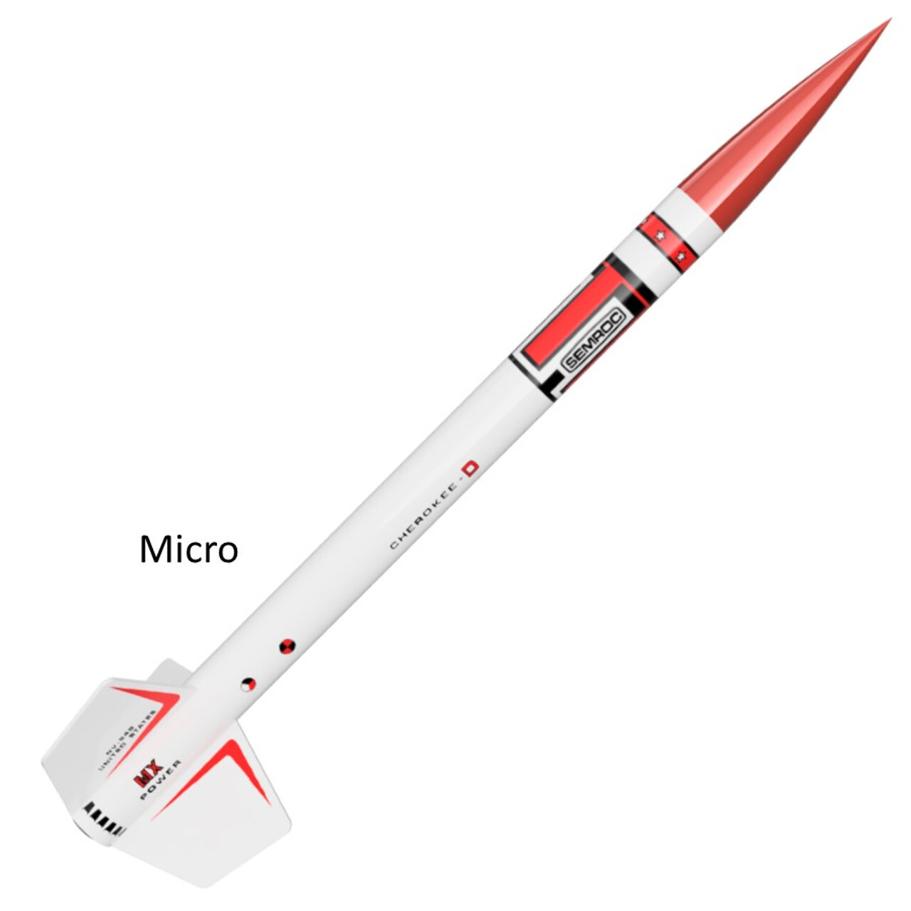 Semroc Flying Model Rocket Kit Micro(MX) Cherokee™  KMX-10