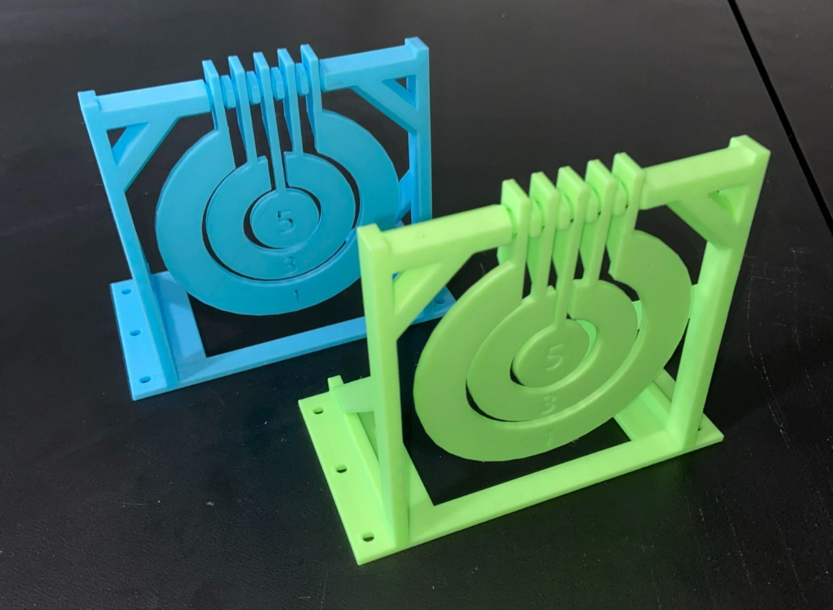 2x NEON GLOW Airsoft/ Nerf Spin-around Target Indoor airsoft practice Mountable