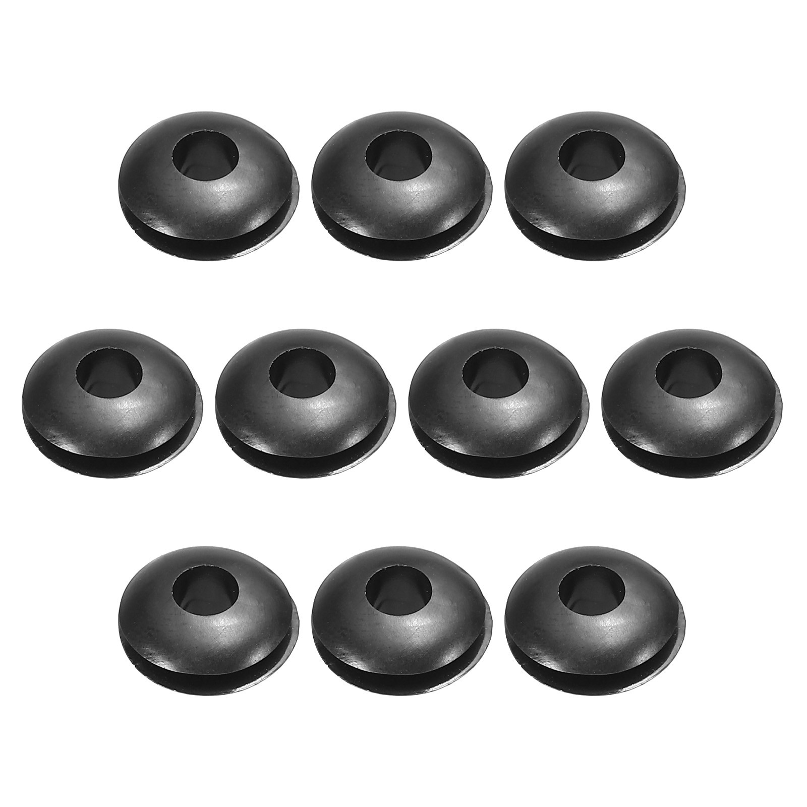 Rubber Grommets Flexible Wire Hole Plug - 5.5 mm Mount Dia / Black / 100 Pcs