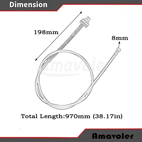 38.17" 97cm Drum Brake Cable Replacement Accessory Fit for 50cc 70cc 90cc